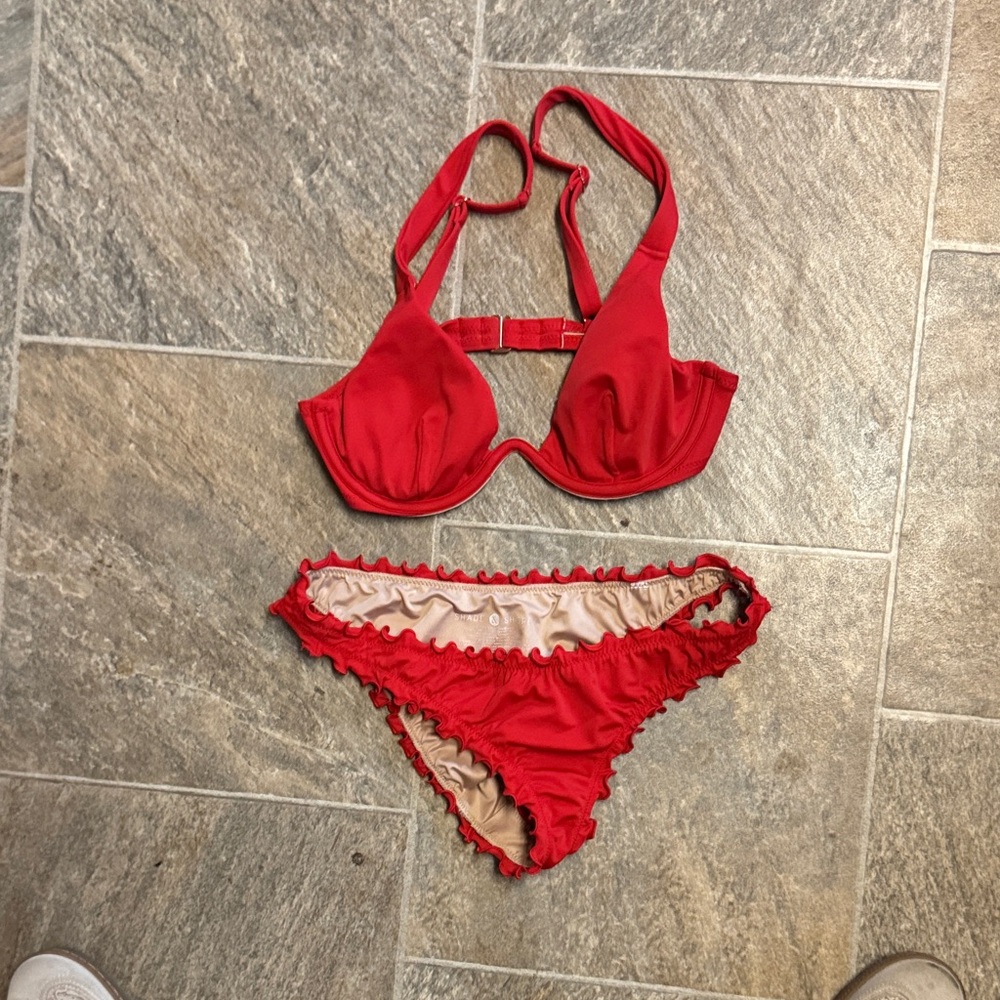 Shade & Shore Red Bikini Set